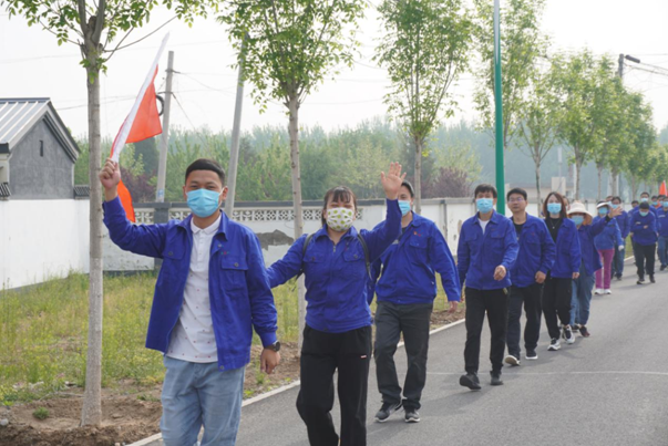 好博(中国)体育智能科技股份有限公司网站涿州公司工会组织开展“迎五一?春天健身徒步行”活动